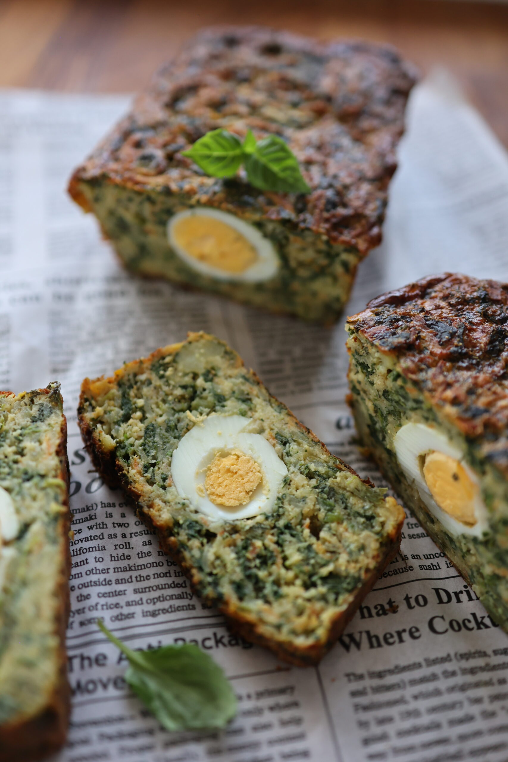 Drob Vegetarian – cu spanac, ciuperci si ou