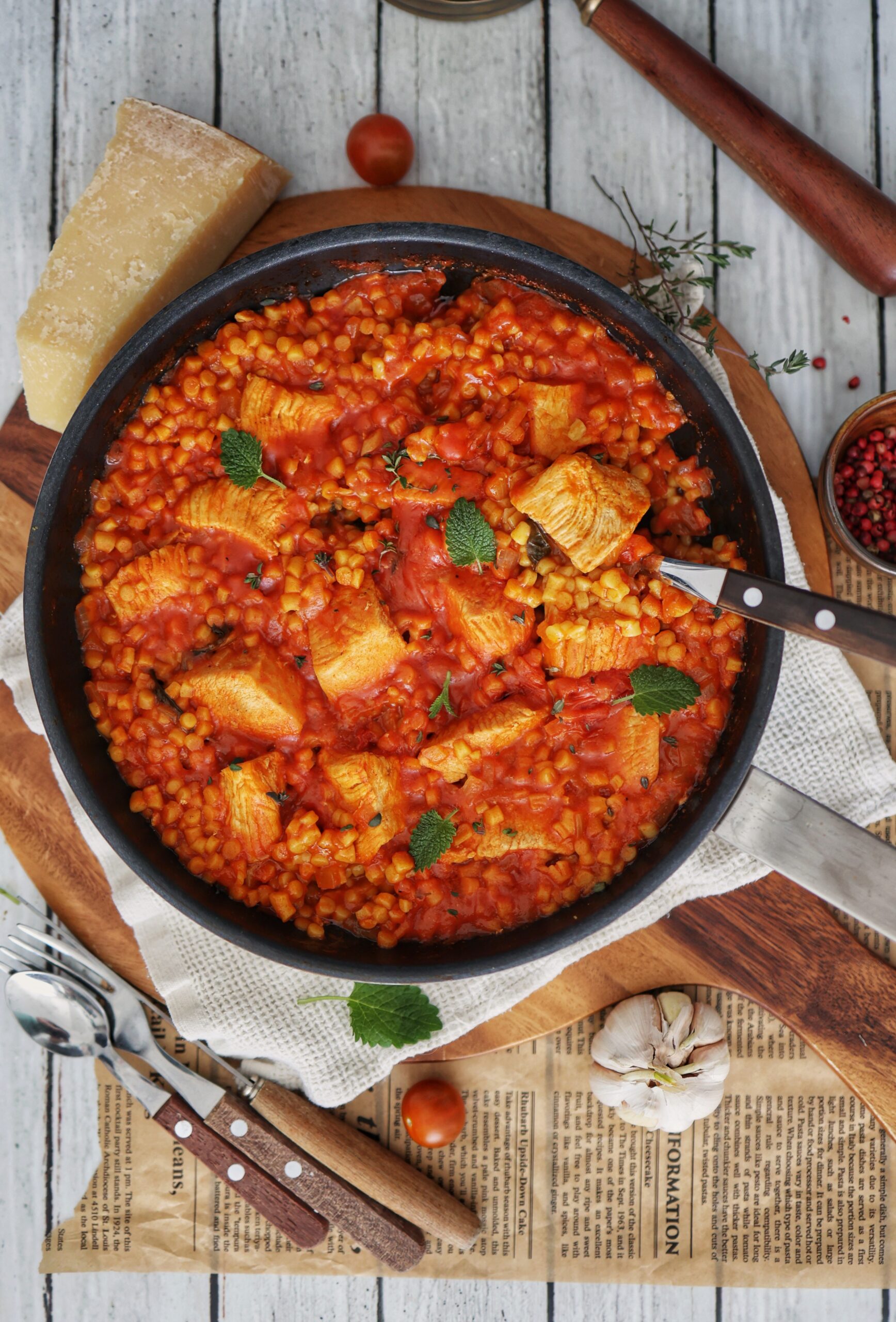Cous-Cous cu Curcan si Sos de rosii – Un altfel de pilaf grecesc