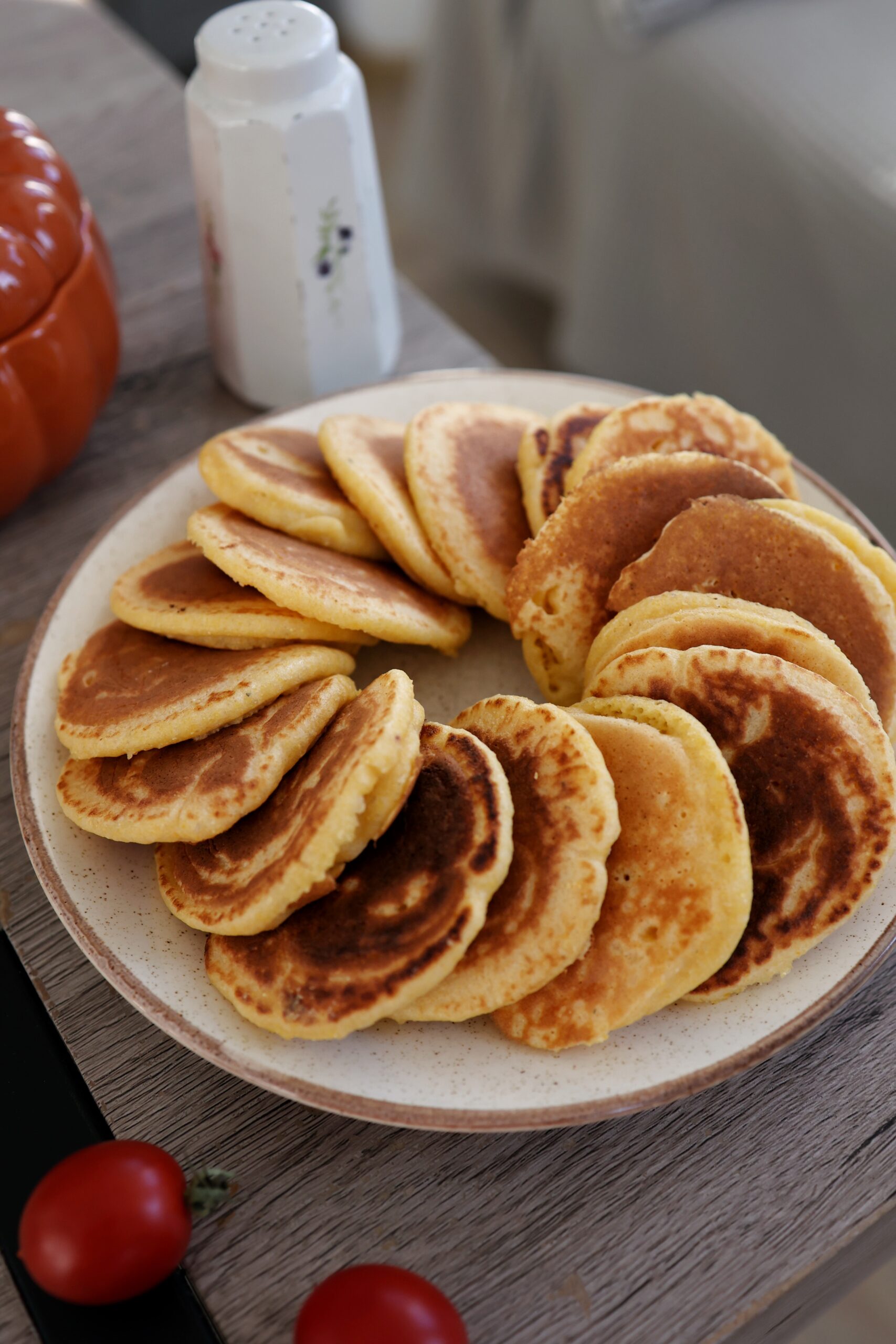 Mini pancakes cu malai – aurii, moi si surprinzator de delicate